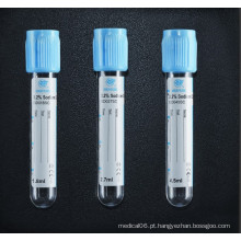 CE e FDA Tubo de recolha de sangue de vácuo cetrificado (Cap azul)